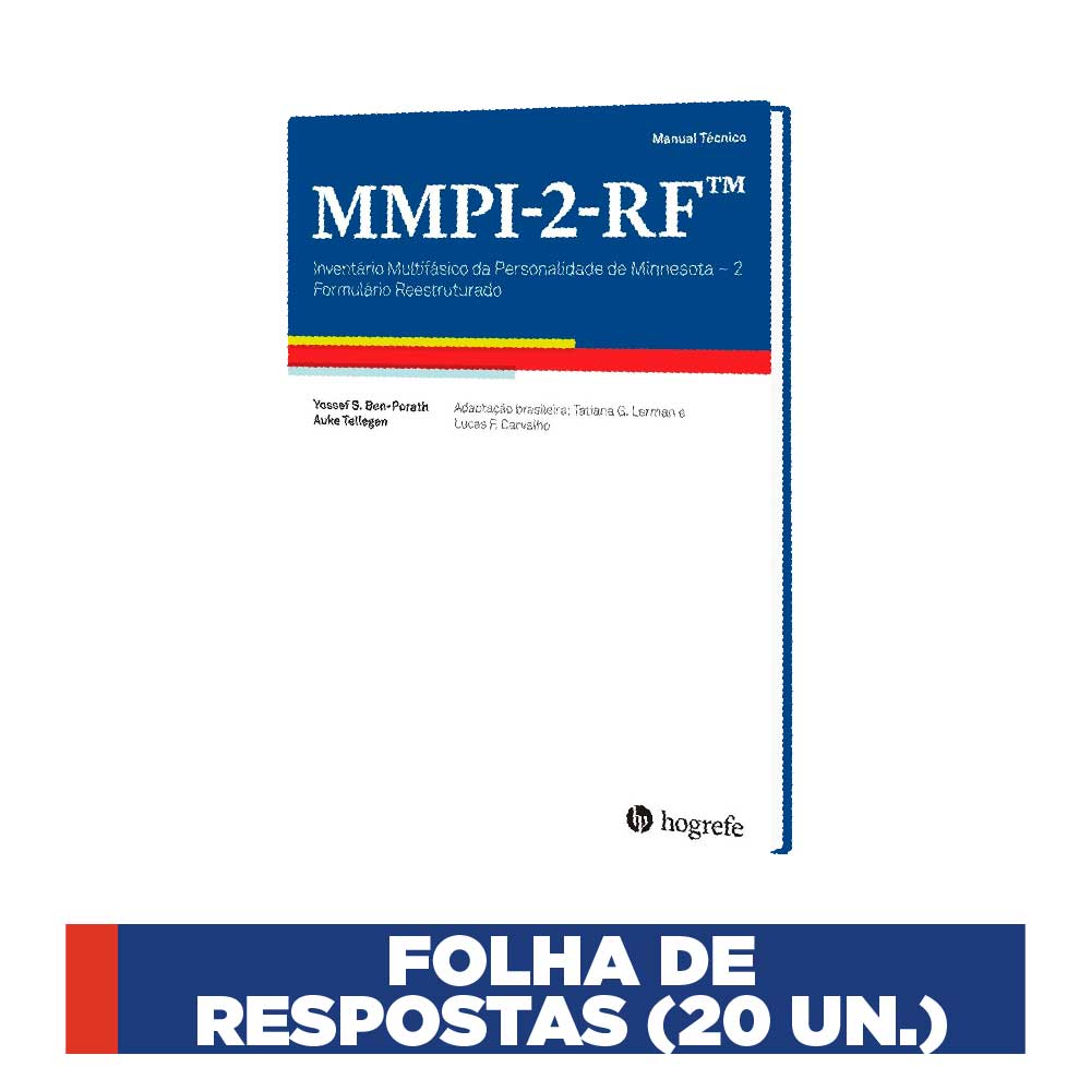 MMPI-2-RF - Inventário Multifásico de Personalidade de Minnesota 2 - Folha de resposta (20 un.)