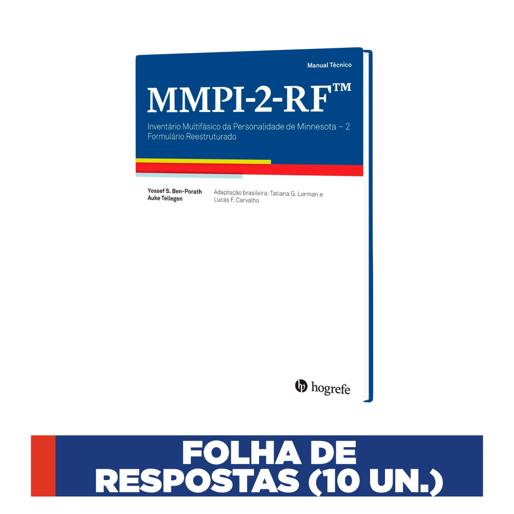 MMPI-2-RF – Inventário Multifásico de Personalidade de Minnesota 2 – Folha de resposta (10 un.)