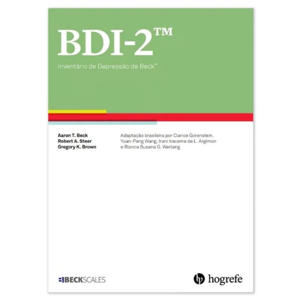 Escalas Beck - BDI-2 - Inventário de Depressão de Beck - Kit Completo
