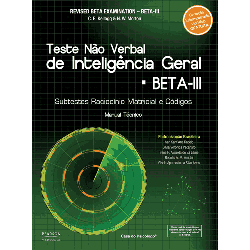 BETA III - Teste Não Verbal de Inteligência Geral - Crivo códigos 